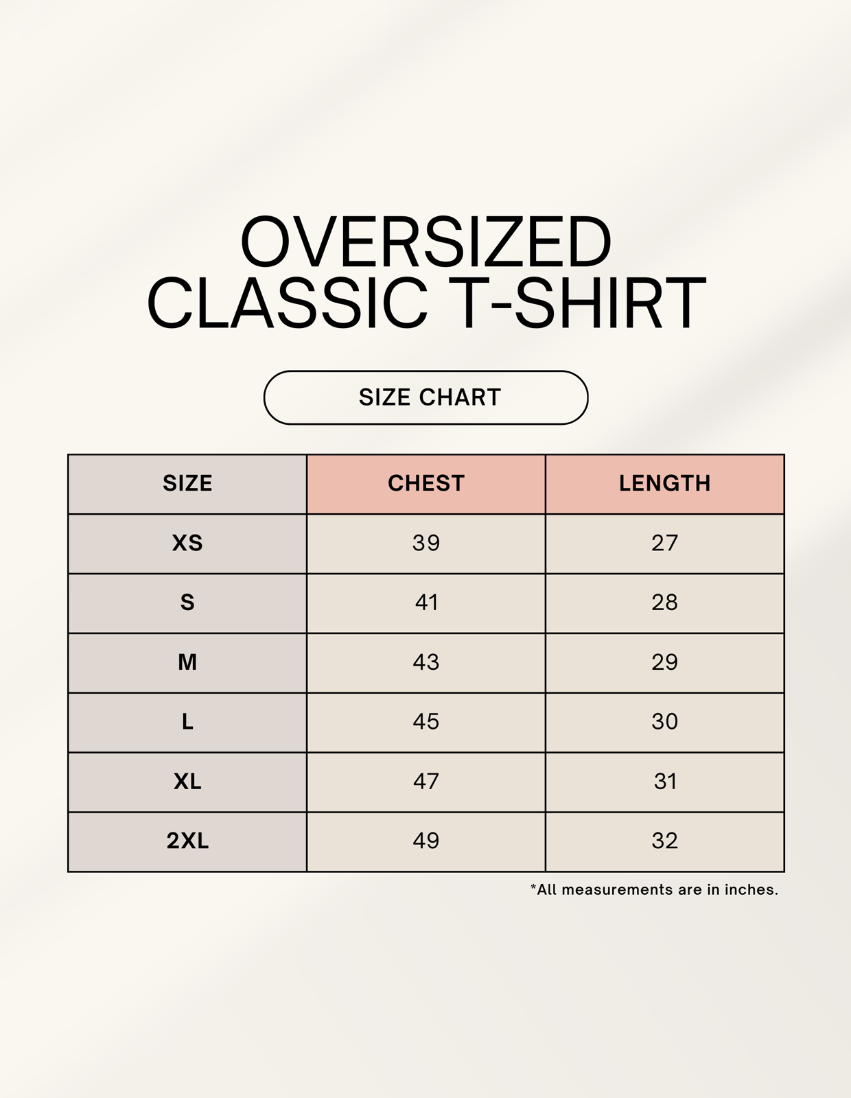 1744980393sizechart.png - STFU BABE Unisex Oversized Classic T-Shirt | Cikada Clothing