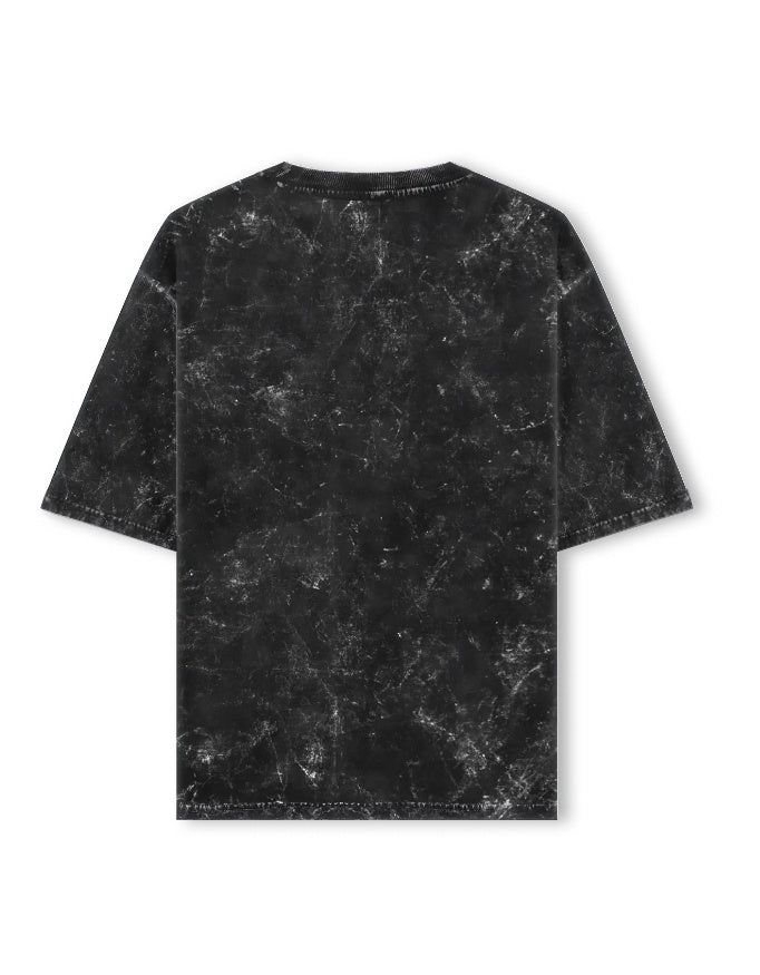 black back - Bad Decision Unisex Acid Washed Oversized T-Shirt | Cikada Clothing