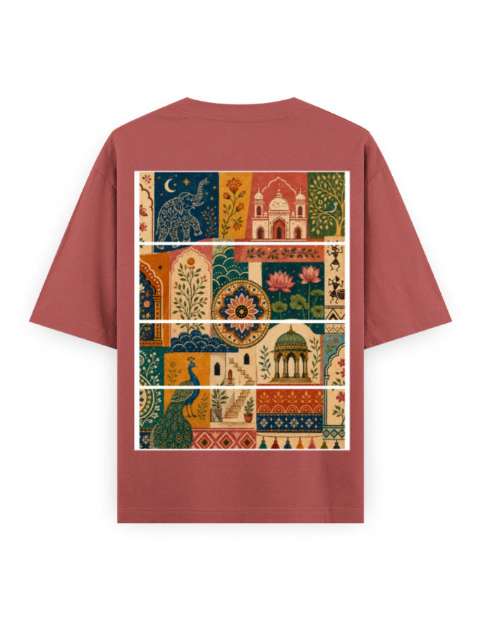 coral back - Unisex Oversized Classic T-Shirt Motif Art Graphic | Cikada Clothing