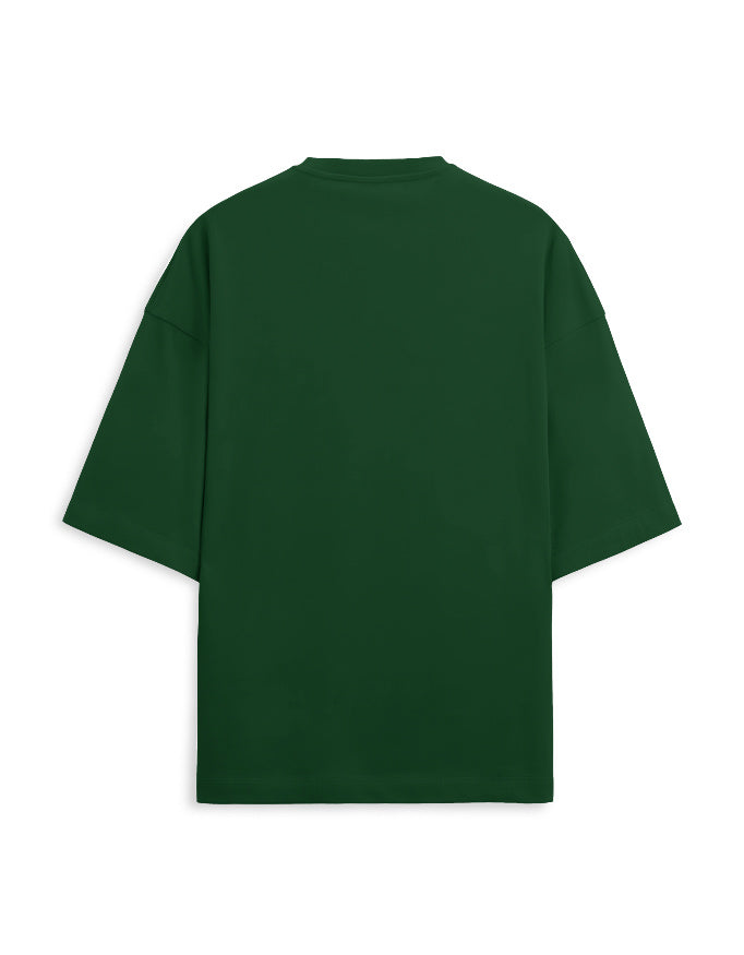bottle green back - Porsche 911 Unisex Terry Oversized T-Shirt | Cikada Clothing