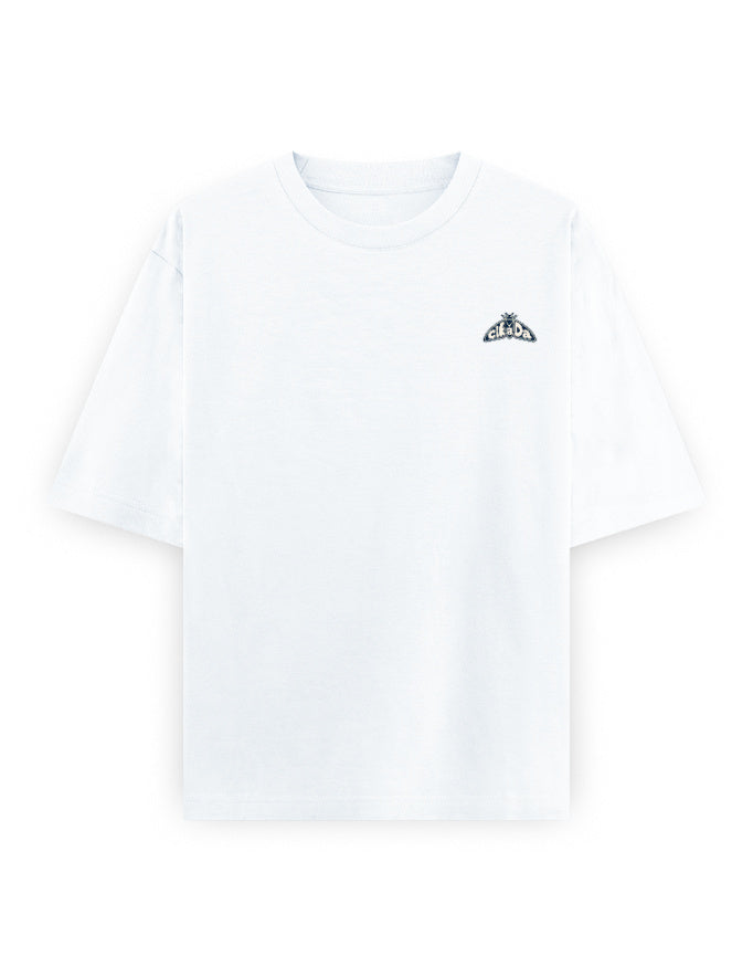 white front - Copacabana Graphic Unisex Oversized Classic T-Shirt | Cikada Clothing