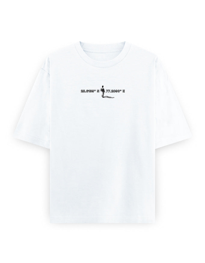 white front - Unisex Oversized Classic T-Shirt Motif Art Graphic | Cikada Clothing