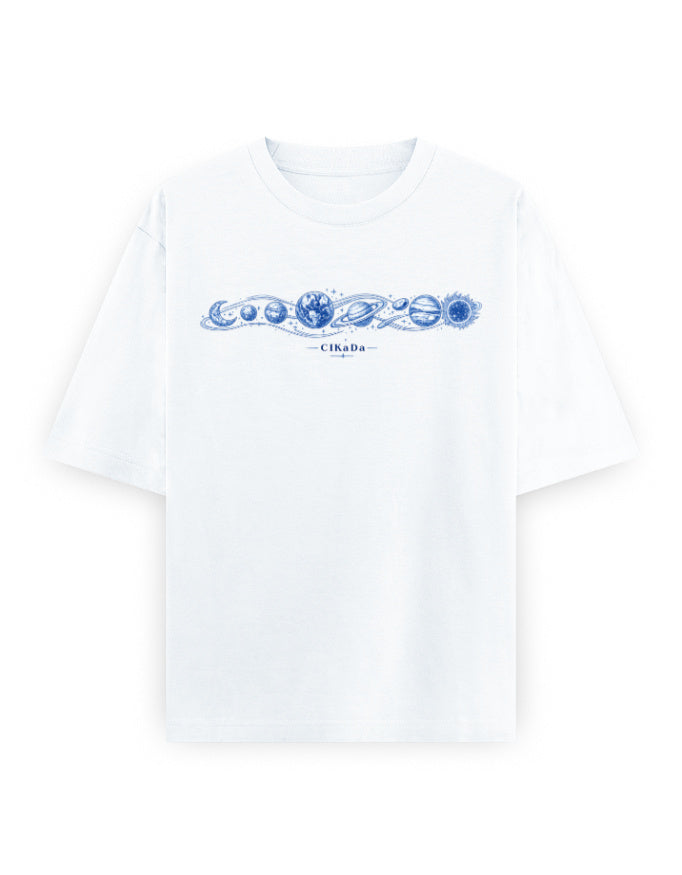 white front - Van Gogh Unisex Oversized Classic T-Shirt | Cikada Clothing