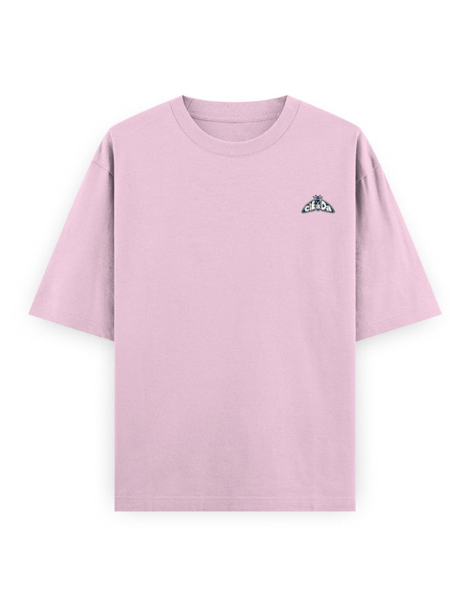 light baby pink front - Copacabana Graphic Unisex Oversized Classic T-Shirt | Cikada Clothing