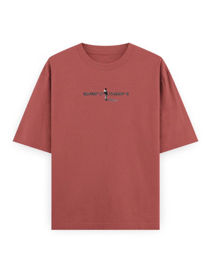 coral front - Unisex Oversized Classic T-Shirt Motif Art Graphic | Cikada Clothing